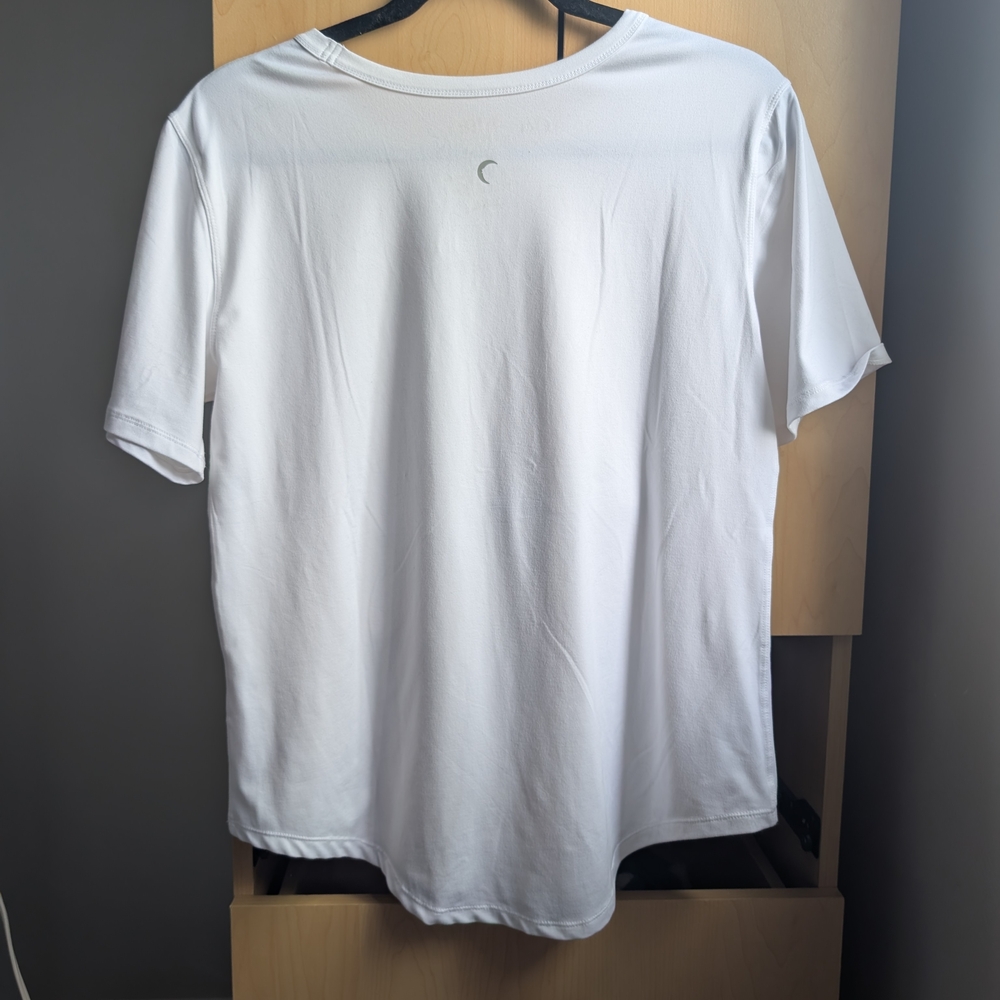 ZYIA White Short Sleeve Tee Classic Crew - Picture 2 of 3